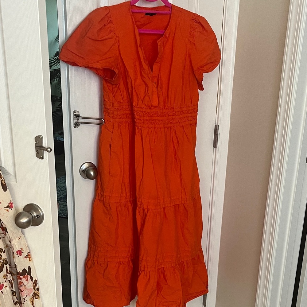 Quince Bold Orange Dress